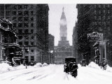 Snow at City Hall, Philadelphia, Pennsylvania Affiches