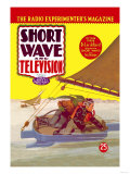 Short Wave and Television: Radio Controlled Ice Sailing Poster