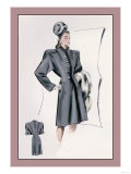 Charcoal Dressy Coat Print