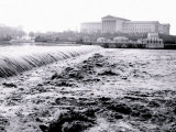 Waterfalls with Art Museum in Distance, Philadelphia, Pennsylvania Print Waterfalls with Art Museum in Distance, Philadelphia, Pennsylvania Print