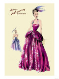 Magenta Evening Gown Posters
