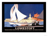 Lowestoft: Through Express Services from the North and Midlands by LMS Pósters por Hap Hadley