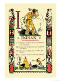 I for Indian Poster by Tony Sarge