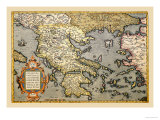 Map of Greece Lámina por Abraham Ortelius