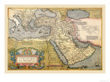 Map of the Middle East Poster by Abraham Ortelius