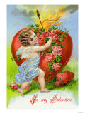 Flaming Heart Posters