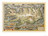 Map of Iceland Posters by Abraham Ortelius
