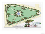 Public Green, Hartford, Connecticut Affiches par J. Weidermann