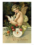 Angel Girl with Dove Prints