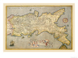 Map of Southern Italy Posters by Abraham Ortelius