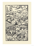 De Re Metallica Plate 21: Burning Charcoal Placed on Ore Print