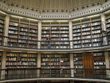 A Woman Checking Her Mobile Phone in the British Musuem Library Fotografie-Druck von Eightfish 