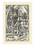 De Re Metallica Plate 16: Wheel Turned by Treading Posters