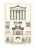 Portico, Coffer and Palmette-Ornament Print by J. Buhlmann