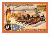 Ben Hur Chariot Races: Sells Brothers' Enormous United Shows Plakater
