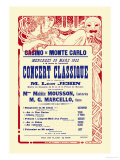 Concert at the Monte Carlo Casino Prints by Alphonse Mucha