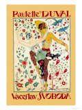 Paulette Duval and Vaceslv Svoboda Dance Plakat av Georges Barbier Paulette Duval and Vaceslv Svoboda Dance Plakat av Georges Barbier