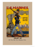 Active Service on Land and Sea Poster by Sidney Riesenberg