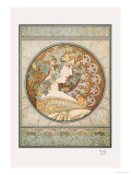 Laurier Affiche par Alphonse Mucha