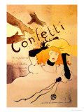 Confeti Láminas por Henri de Toulouse-Lautrec