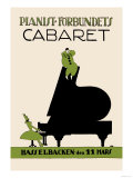 Pianist Forbundiets Cabaret Prints by Kage 