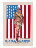 Be a U.S. Marine, Evening Star Building Poster autor James Montgomery Flagg Be a U.S. Marine, Evening Star Building Poster autor James Montgomery Flagg
