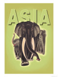 Indian Elephants Posters by Robert Harrer