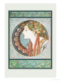 Woman's Profile Posters par Alphonse Mucha