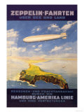 Hamburg America Lines Flies over the Ocean and Isthmus Poster av E. Bauer Hamburg America Lines Flies over the Ocean and Isthmus Poster av E. Bauer