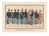 Uniforms of 10 Infantry Figures, 1899 Affiches par Arthur Wagner