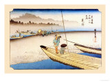 Tenryu River at Mitsuke Affiches par Ando Hiroshige