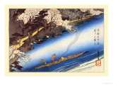Cherry Blossoms in Full Bloom Affiches par Ando Hiroshige