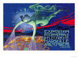 Exposition Internationale d'Electricite, Marseille Affiches par David Dellepiane