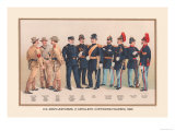 Uniforms of 7 Artillery and 3 Officers, 1899 Póster por Arthur Wagner Uniforms of 7 Artillery and 3 Officers, 1899 Póster por Arthur Wagner