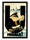 The U-Boats Are Out Posters by Hans Rudi Erdt