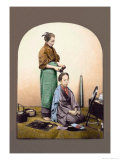 Woman Having Her Hair Done Poster von Baron Von Raimund Stillfried