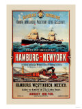 Direct Post Office Shipping Hamburg to New York Prints
