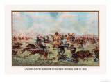 Custer Massacre at Big Horn, Montan June 25, 1876 Póster por Arthur Wagner Custer Massacre at Big Horn, Montan June 25, 1876 Póster por Arthur Wagner