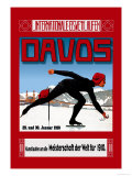 Davos Skater Prints by Walther Koch