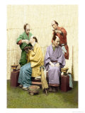 Shave and a Topknot Prepared Kunstdrucke von Baron Von Raimund Stillfried