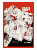 Radio and Television Today: Sell 'Em Radio,Music, For Everybody! Prints