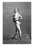 Bodybuilder's Back and Left Profile Print