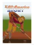 Player Handles Puck Print