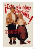 This is the Work of Fascism: Children Without Parents, Children Without Bread Plakat av Bardasano This is the Work of Fascism: Children Without Parents, Children Without Bread Plakat av Bardasano