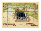 Blue Race Car in the Country Posters Blue Race Car in the Country Posters