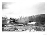 Unloading Logs Print by Clark Kinsey