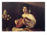 Musician Playing Lute Prints