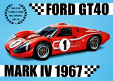 Ford GT40 Plaque en métal