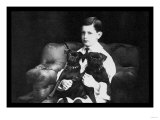 Frank and His Two Black Pugs Photo