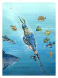 Deep Sea Fishing reproduction procédé giclée par Gary Patterson